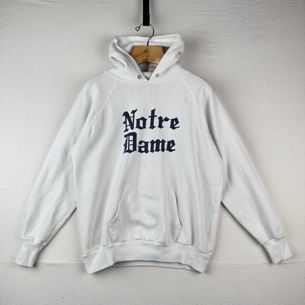 80's Vintage Champion Notre Dame University Graphic Pullover Hoodie Men's XL USA